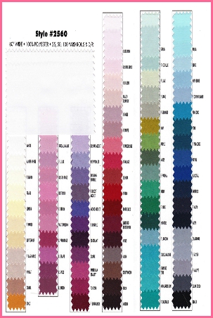 Poly Silk Fabric Swatches