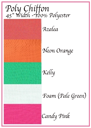 Poly Silk Fabric Swatches