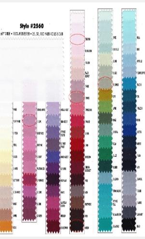 Poly Silk Fabric Swatches