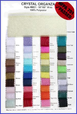 Poly Chiffon Fabric Swatches