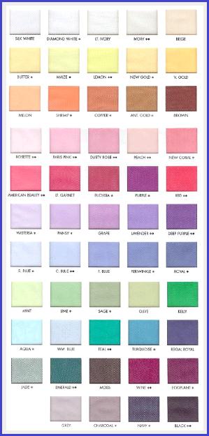 Nylon Tulle Fabric Swatches